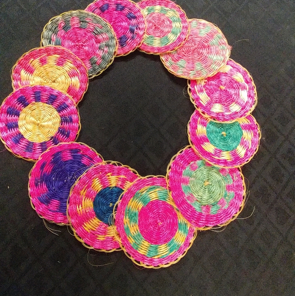 Coasters, Sunshine, handcraft jute twine
